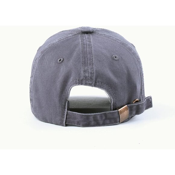 Unisex Grey Baseball Cap Cotton Soft Fits Washed Denim Adjustable Hats - Picture 3 of 7